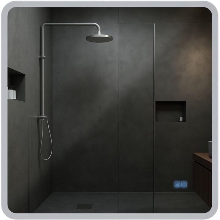 Badspiegel Jericho 80x80 mit Bluetooth