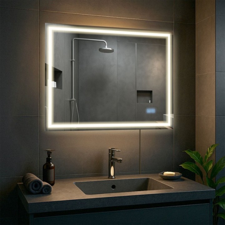 Badspiegel Jaffrey 60x80 mit Bluetooth