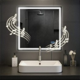 Badspiegel Jaffrey 80x80 mit Bluetooth