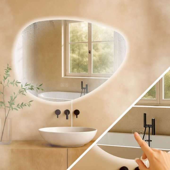 Badspiegel Almafie 65x75 ohne Bluetooth