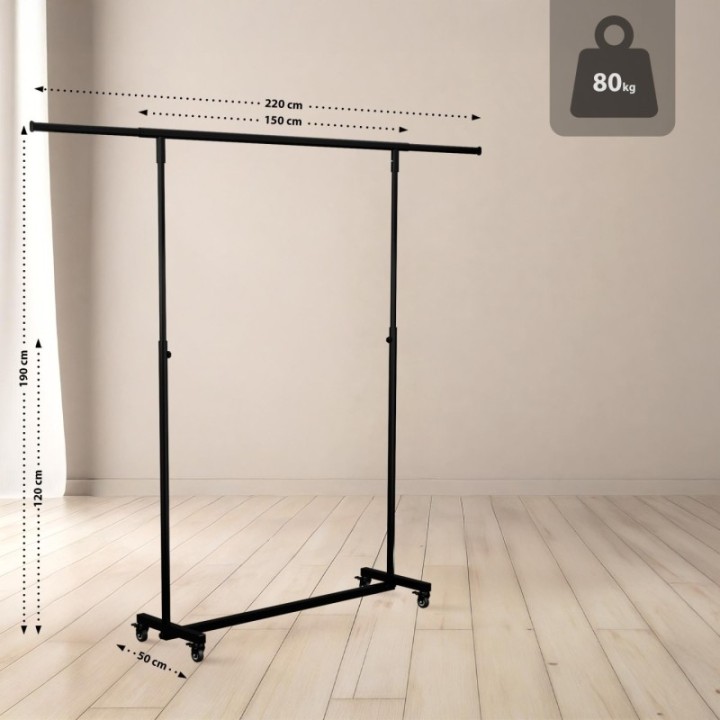 Klappbare Kleiderständer Soran 150x50x188