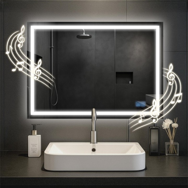 Badspiegel Jaffrey 50x70 mit Bluetooth 