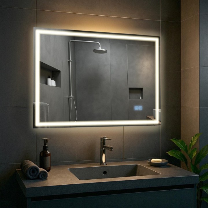 Badspiegel Jaffrey 50x70 mit Bluetooth 