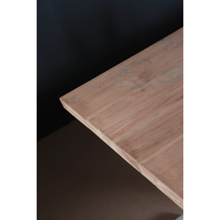 Tisch Geneva 180x100x78 indoor Teak/Mahagony-weiss