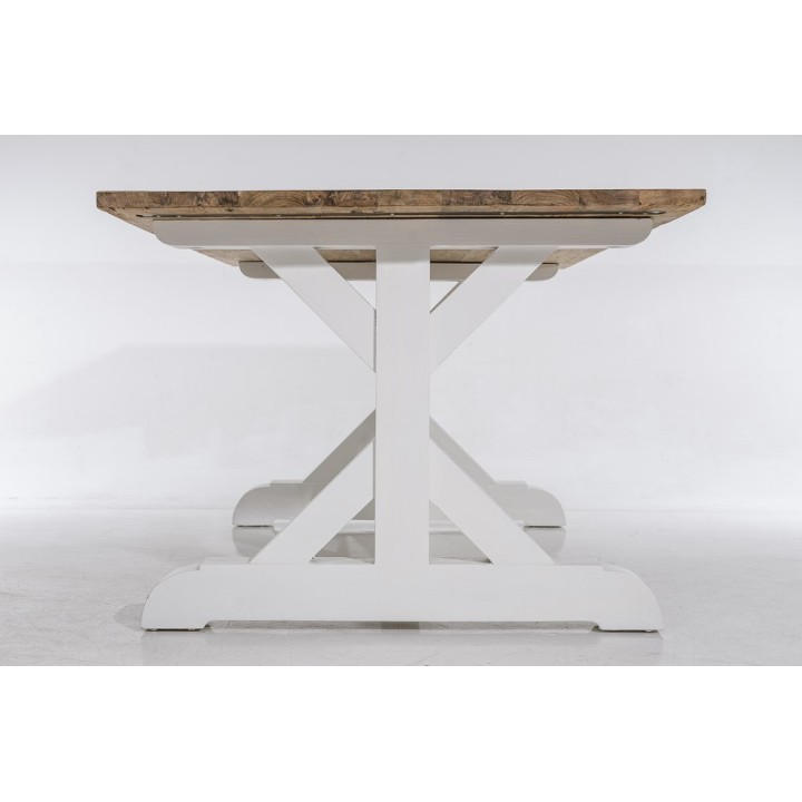 Tisch Geneva 240x100x78 indoor Teak/Mahagony-weiss