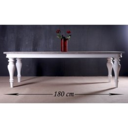 Tisch Belagio 180x100x78 indoor Teak/Mahagony-weiß