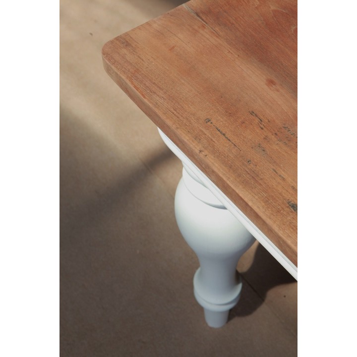Tisch Belagio 180x100x78 indoor Teak/Mahagony-weiß