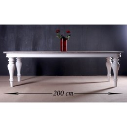 Tisch Belagio 200x100x78 indoor Teak/Mahagony-weiß