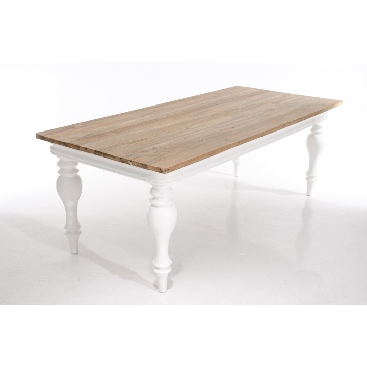 Tisch Belagio 200x100x78 indoor Teak/Mahagony-weiß