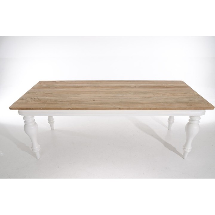 Tisch Belagio 200x100x78 indoor Teak/Mahagony-weiß