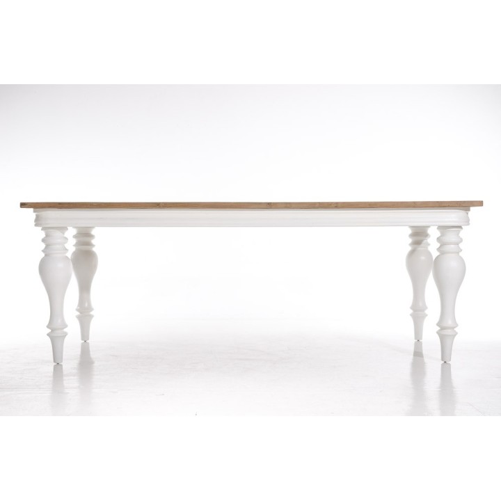 Tisch Belagio 200x100x78 indoor Teak/Mahagony-weiß
