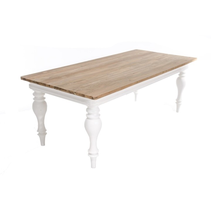 Tisch Belagio 200x100x78 indoor Teak/Mahagony-weiß