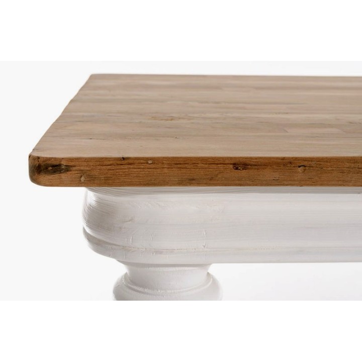 Tisch Belagio 220x100x78 indoor Teak/Mahagony-weiß