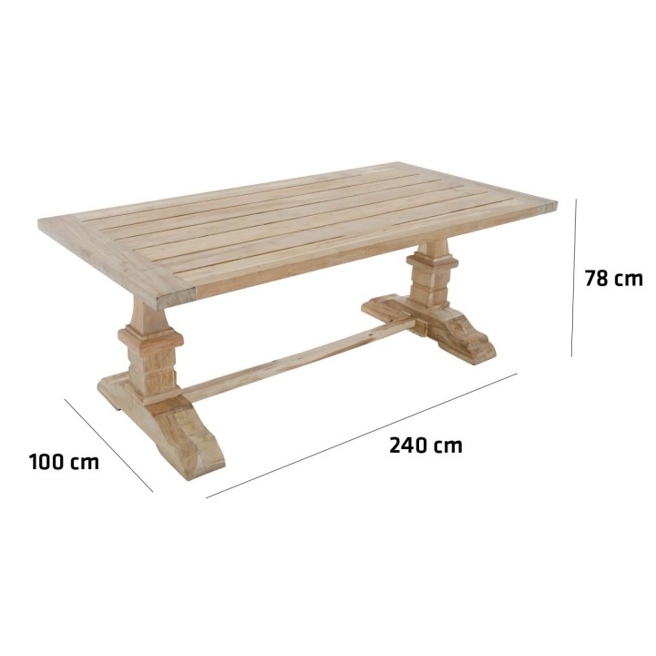 Rustique TEAK Esstisch 240*100*78 