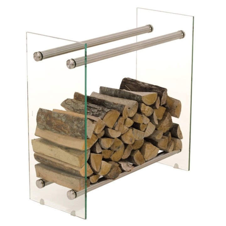 Kaminholzständer Dacio Klarglas 35x80x100