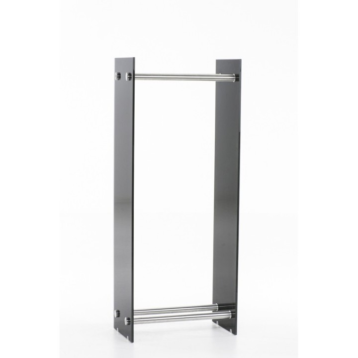 Kaminholzständer Dacio Schwarzglas 35x40x100