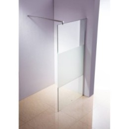 Duschabtrennung 60x200x100cm rund halb gefrostet