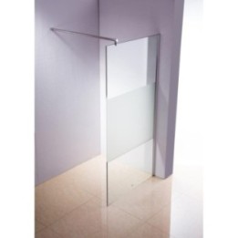 Duschabtrennung 100x200x100cm rund halb gefrostet