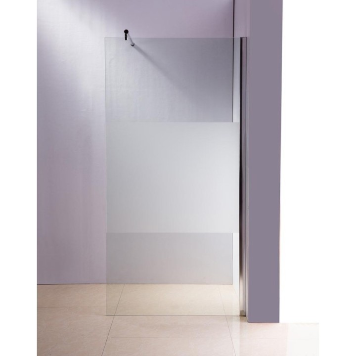 Duschabtrennung 100x200x100cm rund halb gefrostet