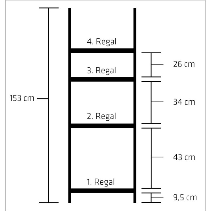 Treppenregal Alma 
