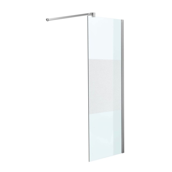 Duschabtrennung 120x200x100cm quadratisch halb gefrostet