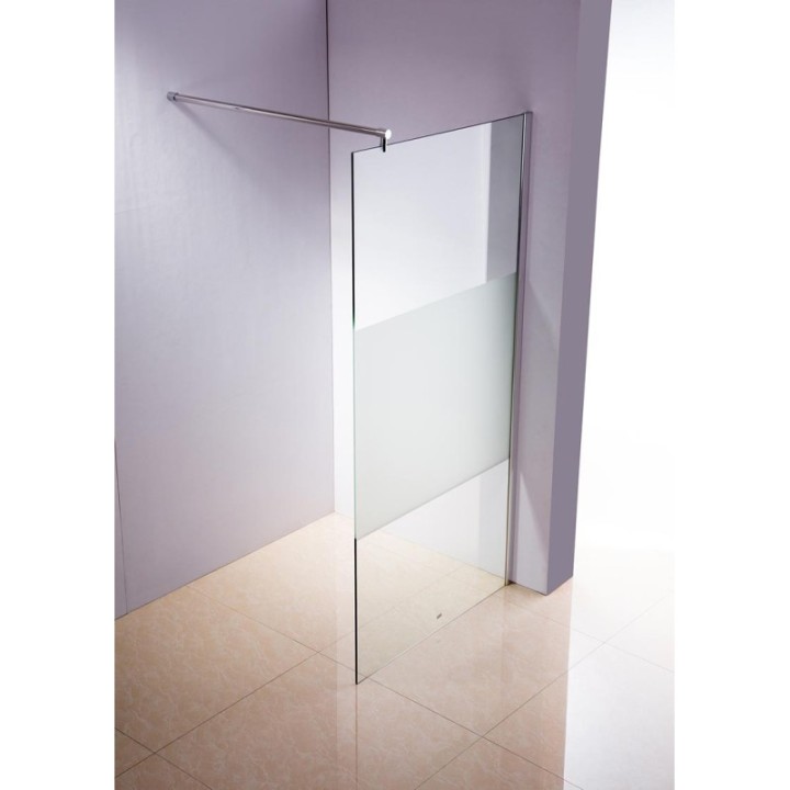Duschabtrennung 100x200x150cm rund halb gefrostet