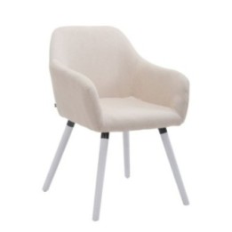 Besucherstuhl Achat V2 Stoff Weiß