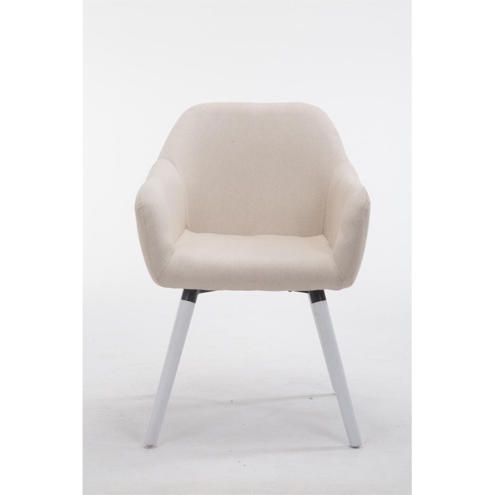 Besucherstuhl Achat V2 Stoff Weiß
