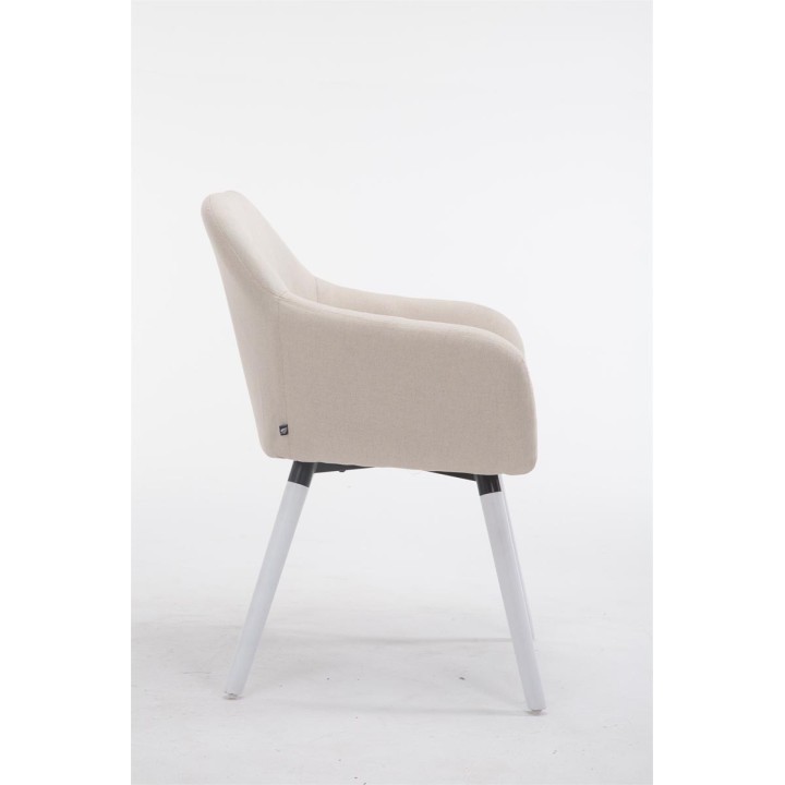 Besucherstuhl Achat V2 Stoff Weiß