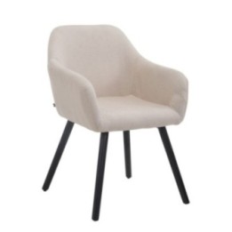 Besucherstuhl Achat V2 Stoff Schwarz