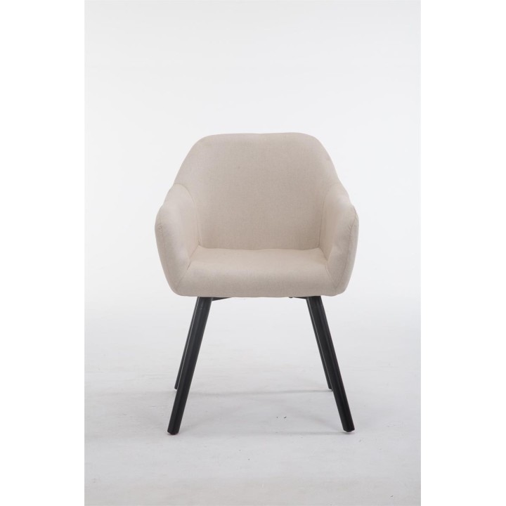 Besucherstuhl Achat V2 Stoff Schwarz