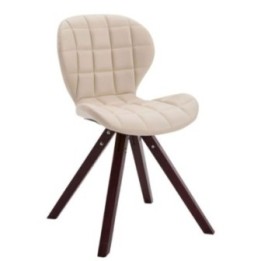 Besucherstuhl Alyssa Kunstleder Cappuccino Square