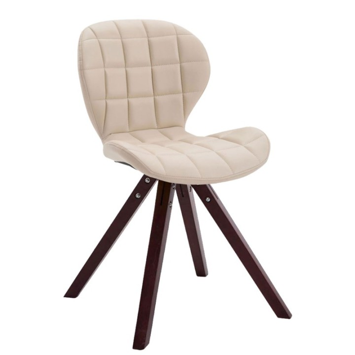 Besucherstuhl Alyssa Kunstleder Cappuccino Square