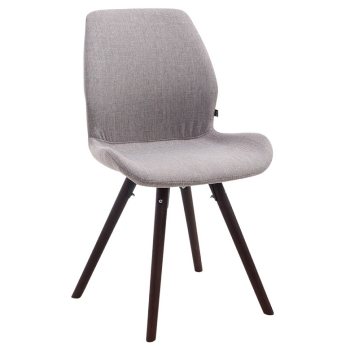 Besucherstuhl Perth Stoff Cappuccino Rund