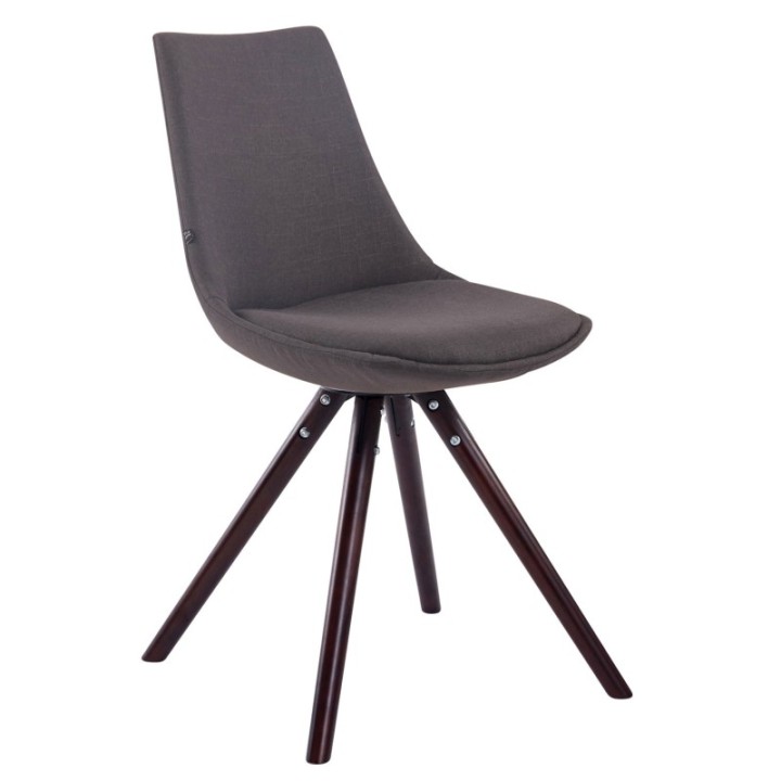 Stuhl Albi Stoff Cappuccino Rund