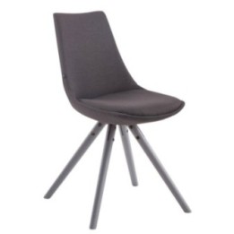 Stuhl Albi Stoff Grau Rund
