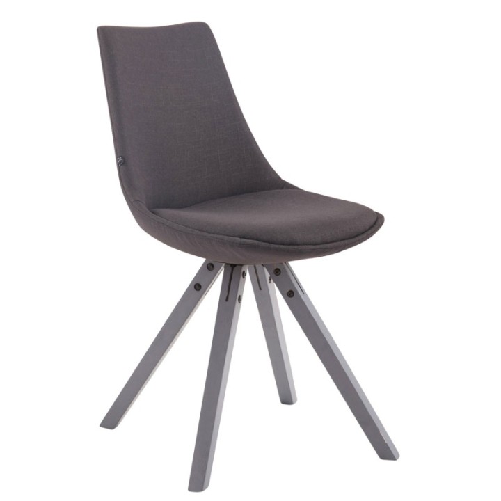Stuhl Albi Stoff Grau Square