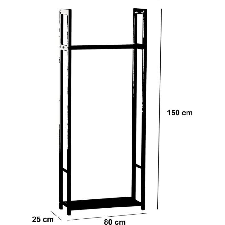 Kaminholzständer Snow 150x80x25