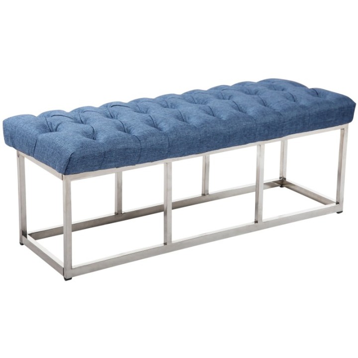 Sitzbank Amun Stoff Edelstahl 120 cm