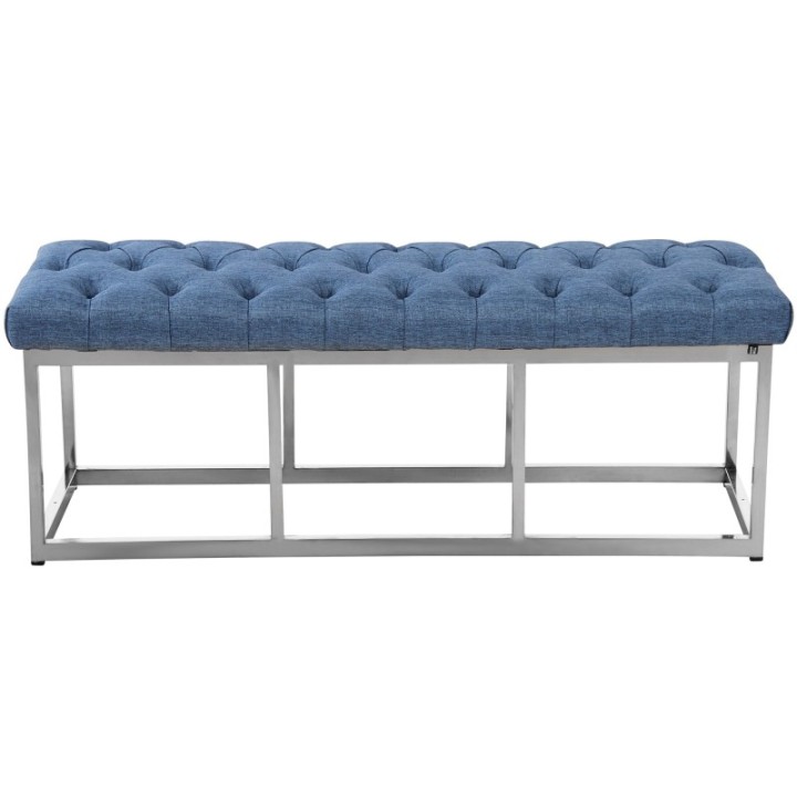 Sitzbank Amun Stoff Edelstahl 120 cm