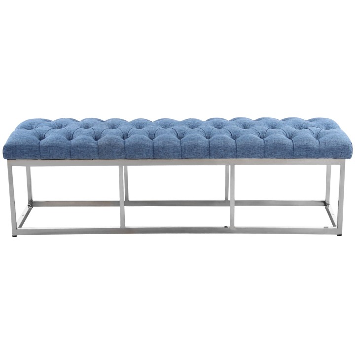 Sitzbank Amun Stoff Edelstahl 150 cm