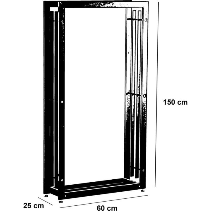 Kaminholzständer Skadi 25x60x150