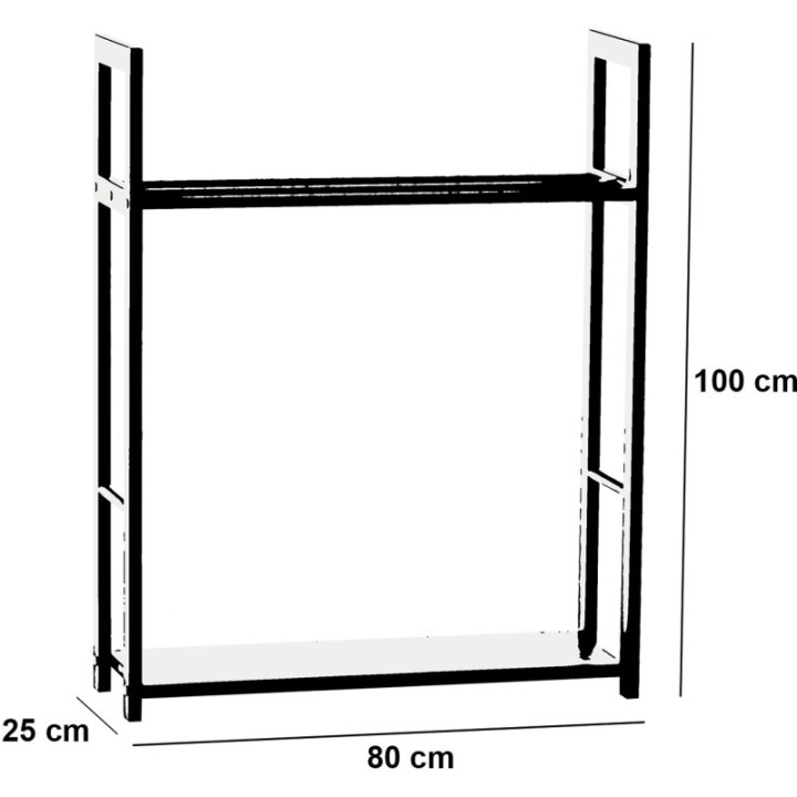 Kaminholzständer Snow 100x80x25