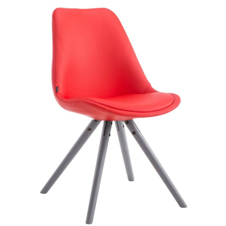 Besucherstuhl Laval Rund grau