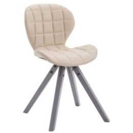 Besucherstuhl Alyssa Kunstleder Square grau