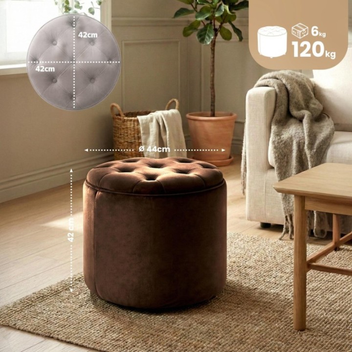 Sitzhocker Pantin Samt