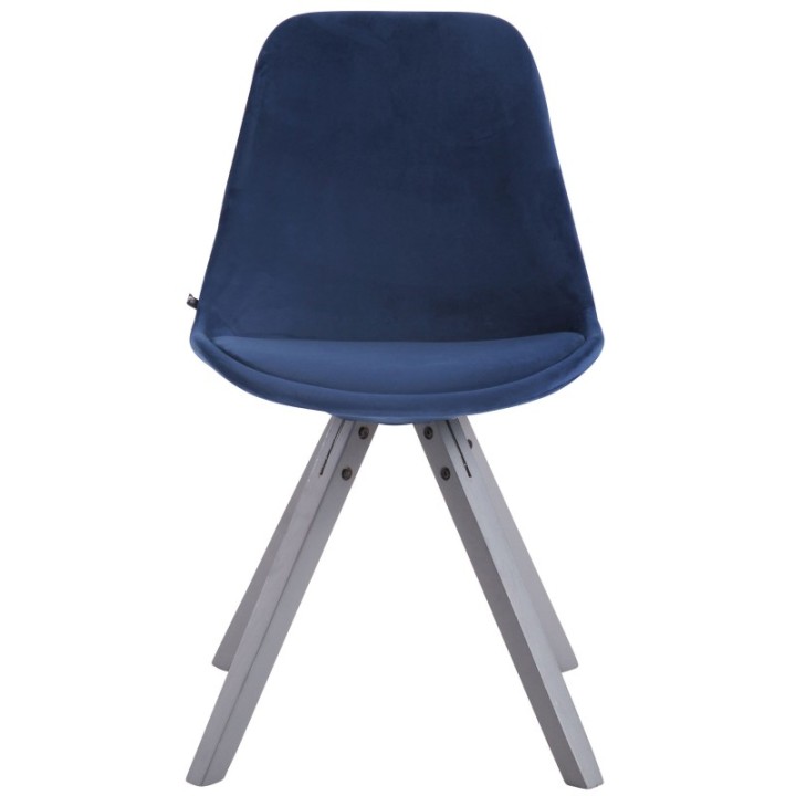 Besucherstuhl Toulouse Samt Square grau