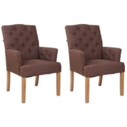 2er Set Stuhl Sugar Stoff antik-hell