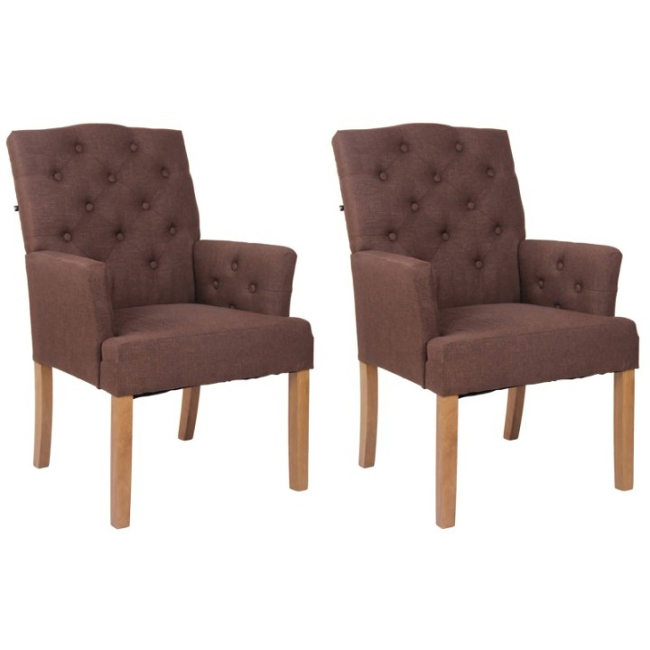 2er Set Stuhl Sugar Stoff antik-hell