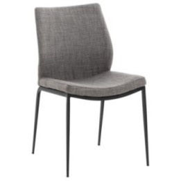 Stuhl Riverton Stoff schwarz
